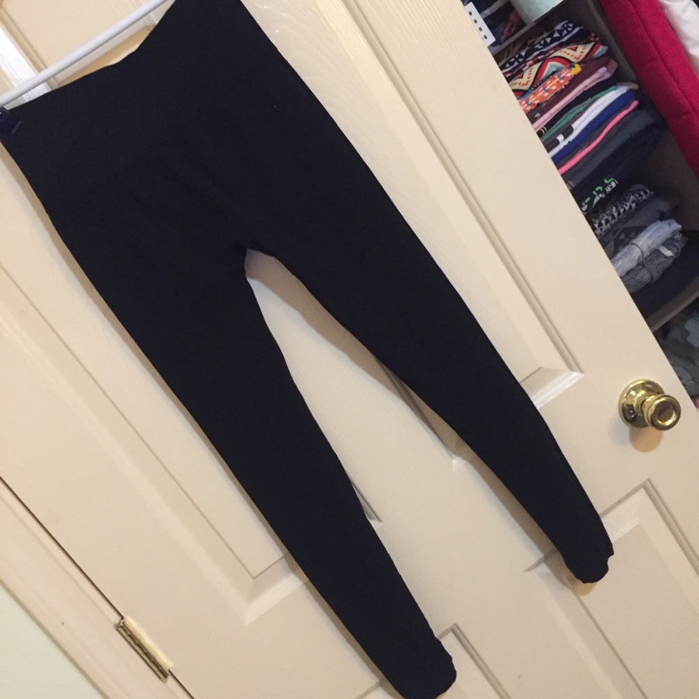 Yado black ripped cut out leggings